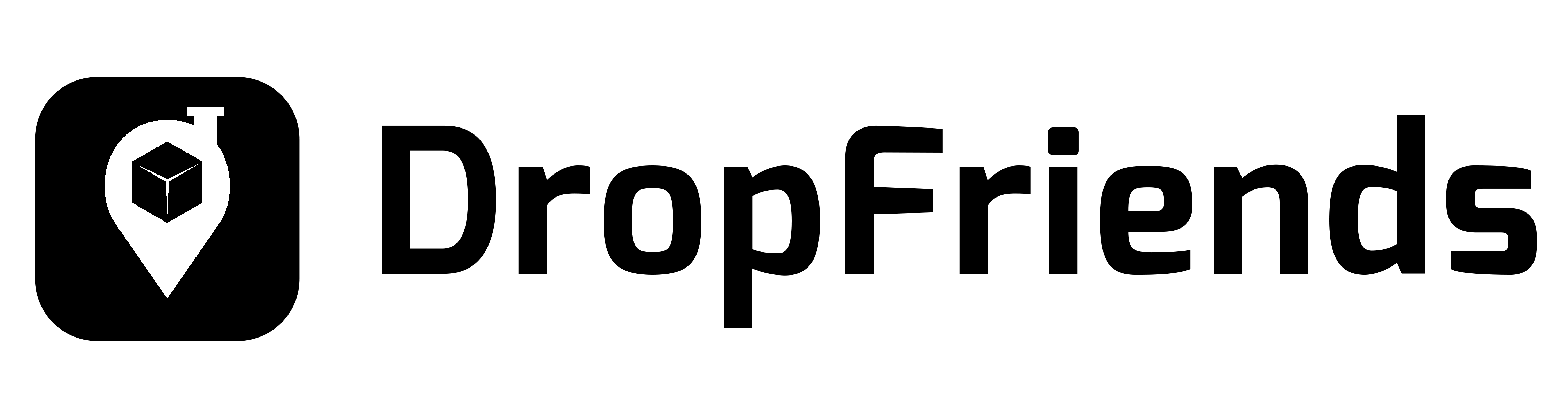 Schwarzes Logo auf weißem Hintergrund